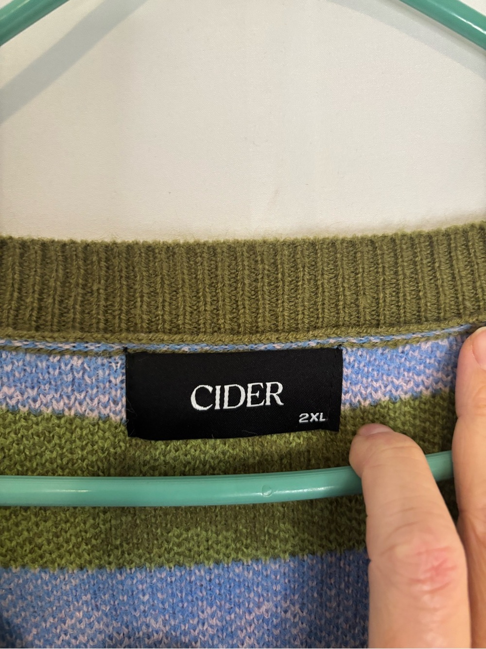 Cider Green Pink & Blue Cat Pinkgril Love Crush Long Sleeve V-Neck Cardigan - Picture 3 of 4
